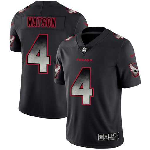Men Houston Texans 4 Watson Nike Teams Black Smoke Fashion Limited NFL Jerseys